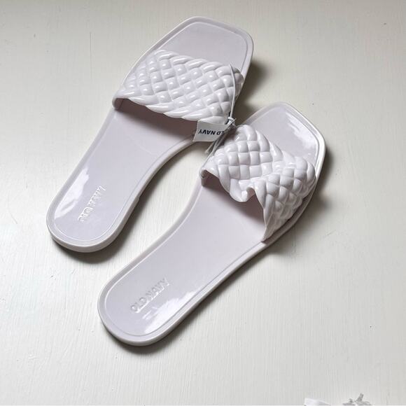 Old Navy Women’s Quilted Jelly Slide Sandals Calla Lily NWT Sz 9 - Picture 6 of 6